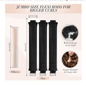 Black Heatless Curling Set